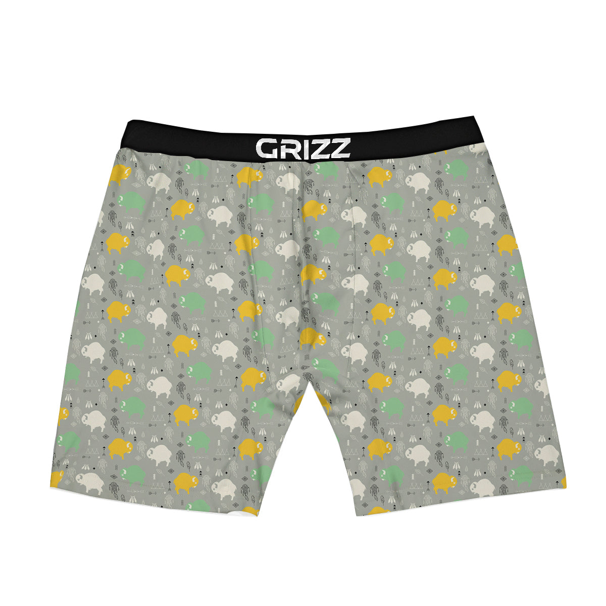 Aztec Bison Print Pattern Boxer Briefs-grizzshop