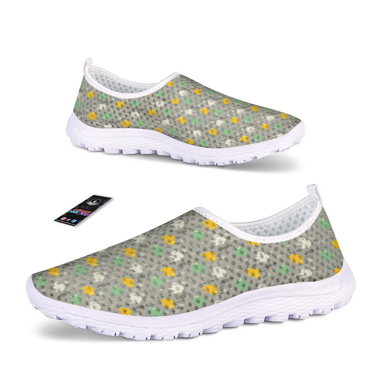 Aztec Bison Print Pattern Nurse Shoes-grizzshop