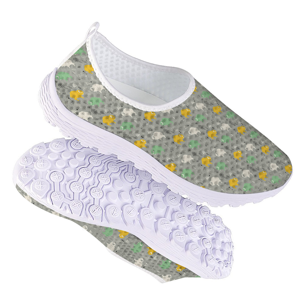 Aztec Bison Print Pattern Nurse Shoes-grizzshop