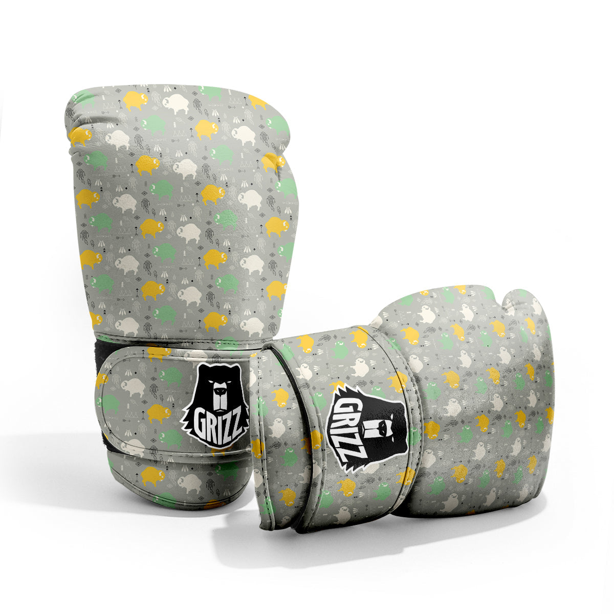 Aztec Bison Print Pattern Pro Boxing Glove