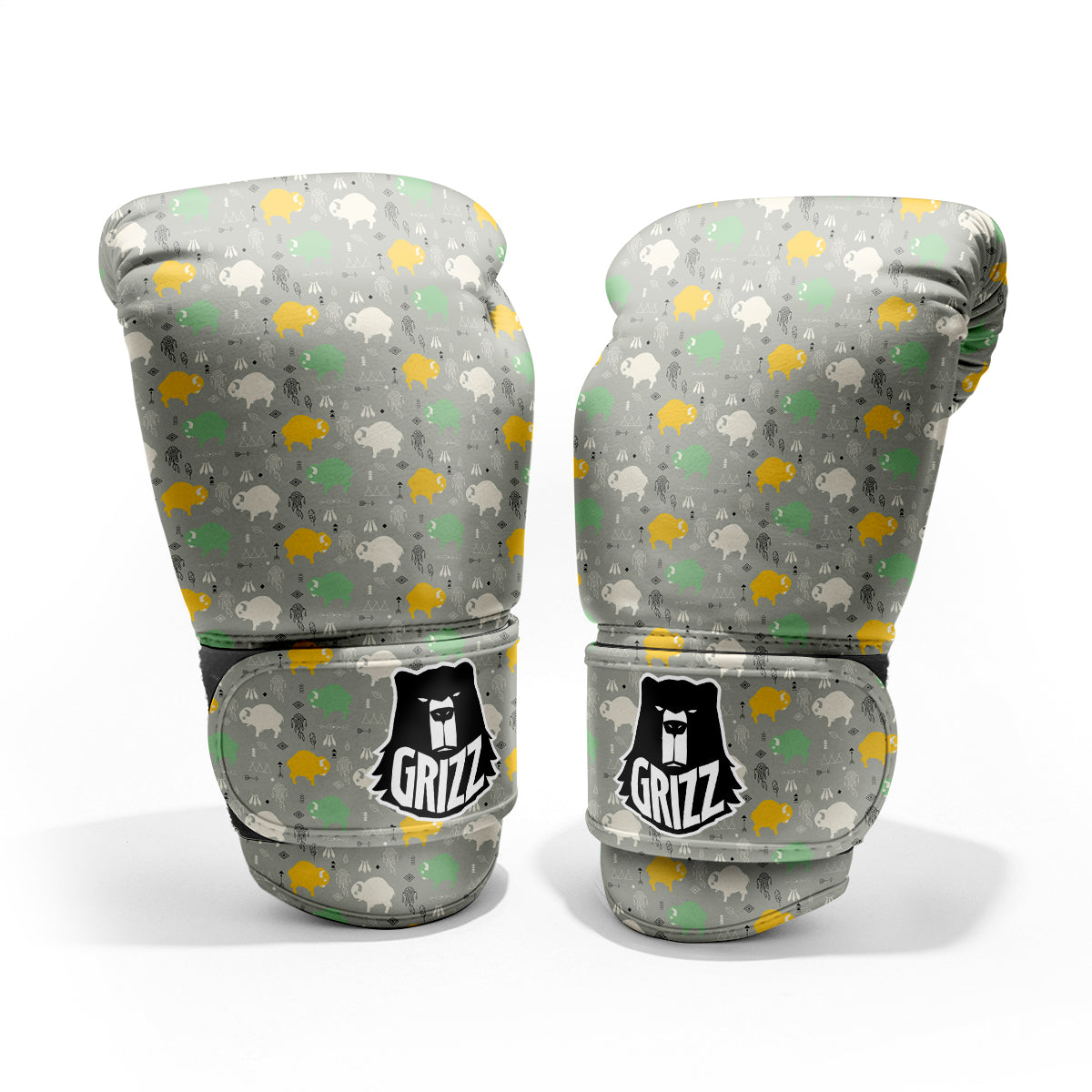Aztec Bison Print Pattern Pro Boxing Glove