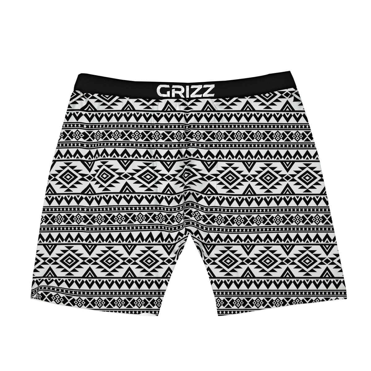 Aztec Black Ethnic Print Pattern Boxer Briefs-grizzshop