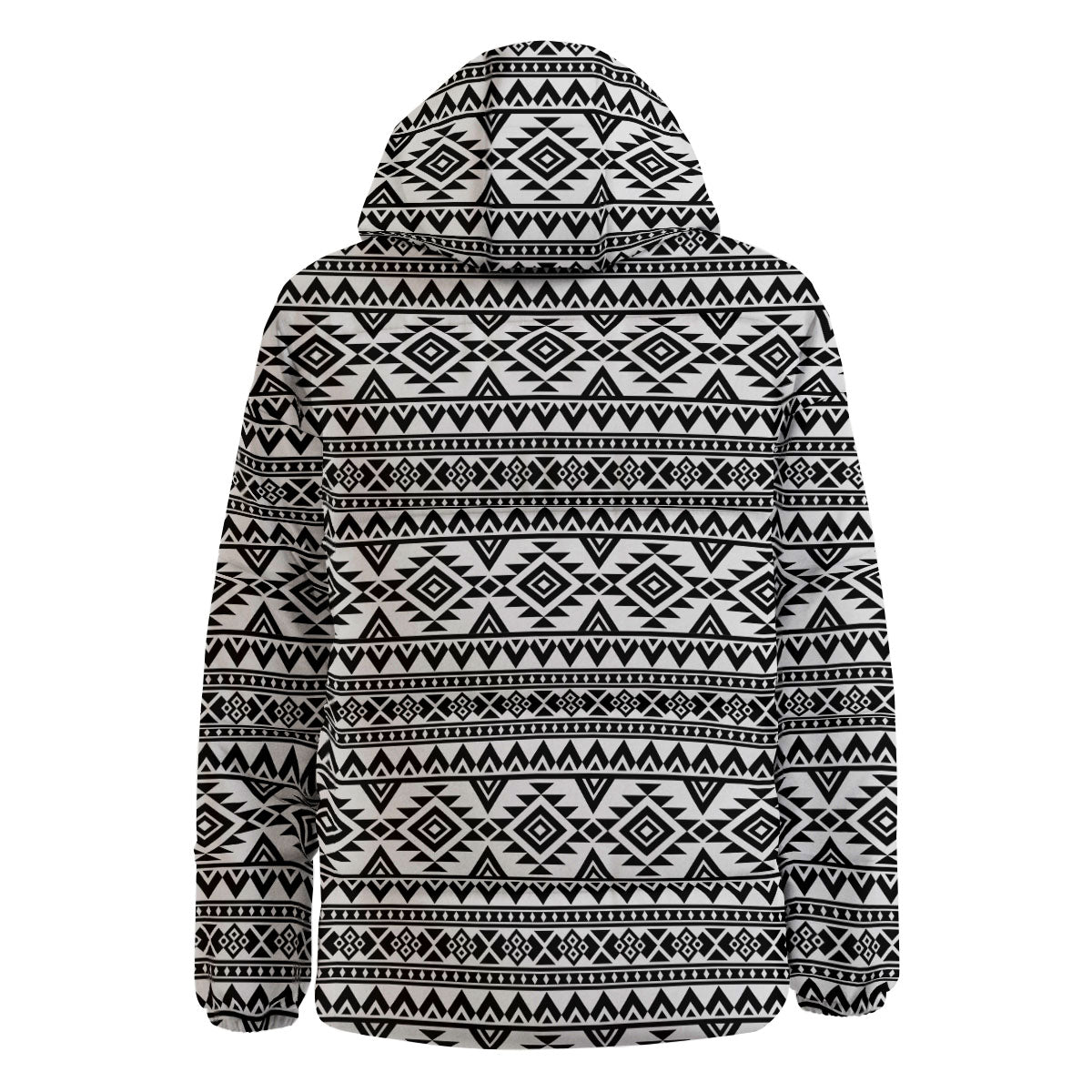 Aztec Black Ethnic Print Pattern Down Jacket-grizzshop