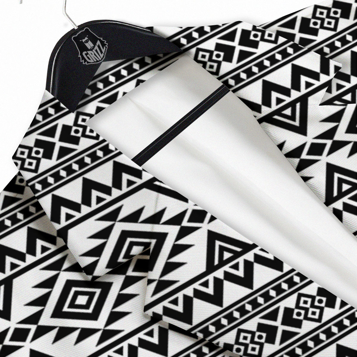 Aztec Black Ethnic Print Pattern Men's Sport Coat-grizzshop