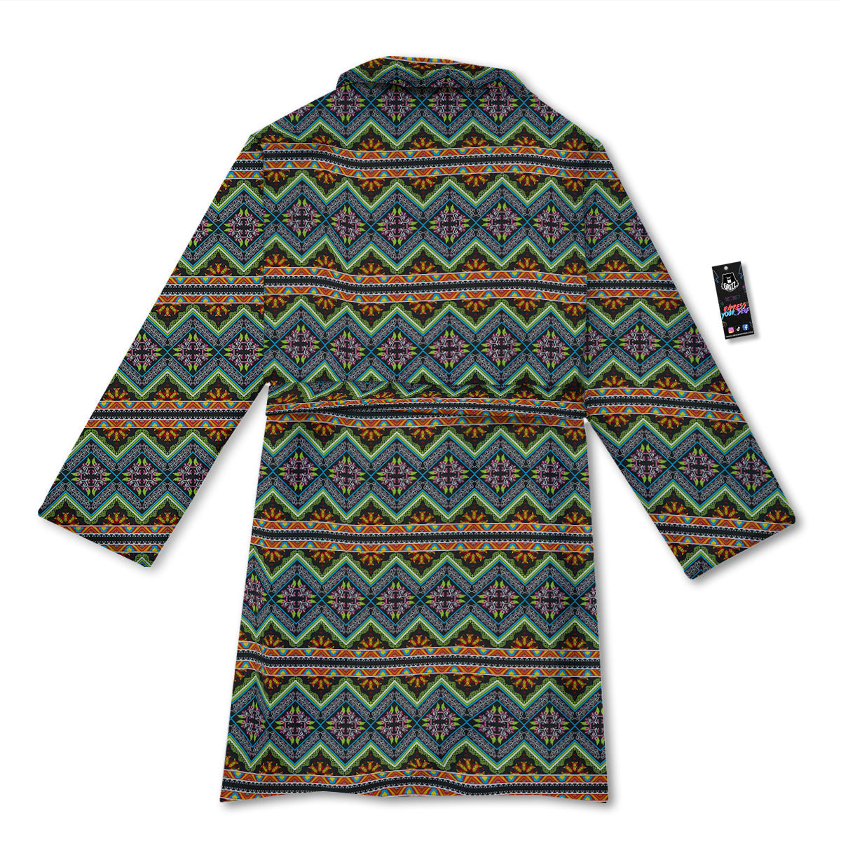 Aztec Boho Tribal Print Pattern Bathrobe-grizzshop