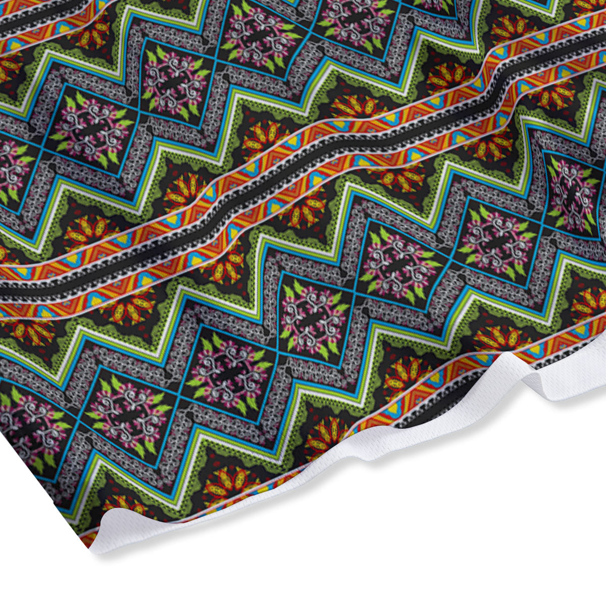 Argyle Red And Green Print Pattern Mesh Shorts