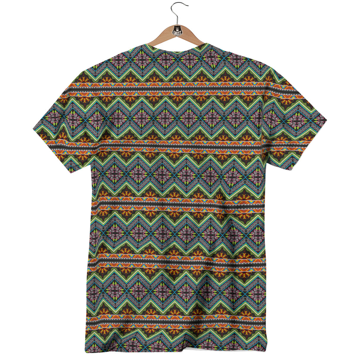 Aztec Boho Tribal Print Pattern T-Shirt-grizzshop