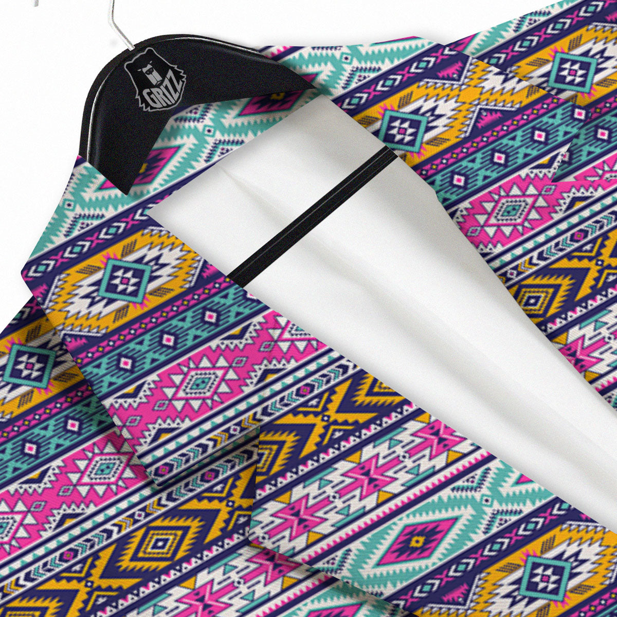 Aztec Bright Colors Print Pattern Men's Sport Coat-grizzshop