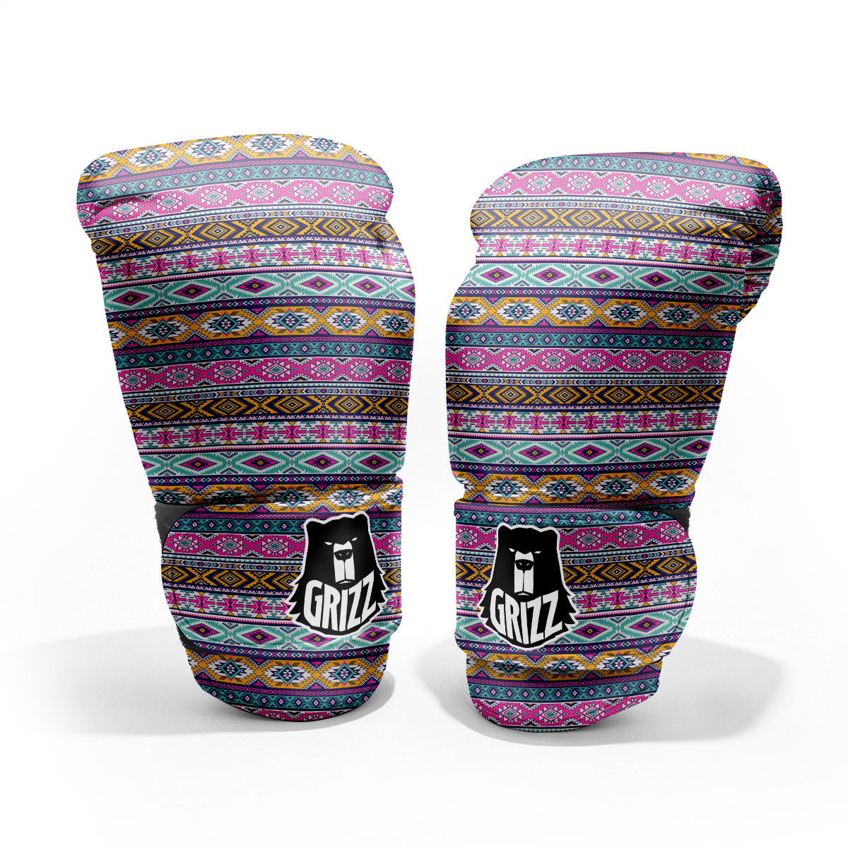 Aztec Bright Colors Print Pattern Pro Boxing Glove