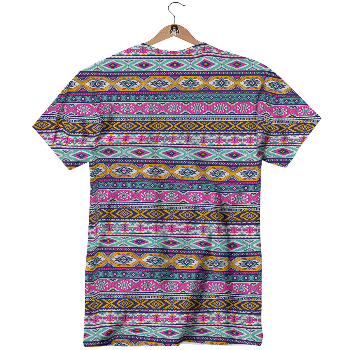 Aztec Bright Colors Print Pattern T-Shirt-grizzshop