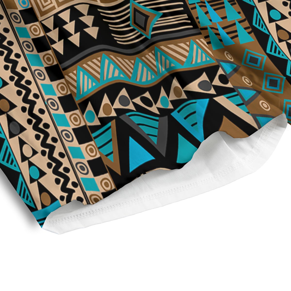 Aztec Brown And Teal Print Pattern Men's Athletic Shorts