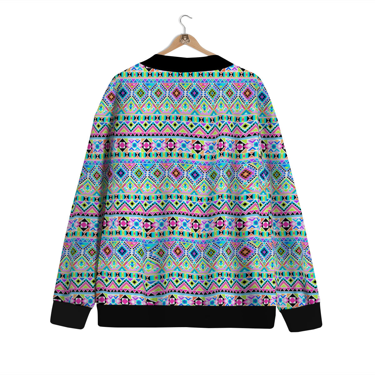 Aztec Colorful Print Pattern Cardigan-grizzshop