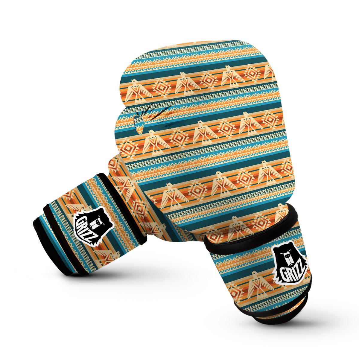 Aztec Eagle Print Pattern Boxing Gloves-grizzshop