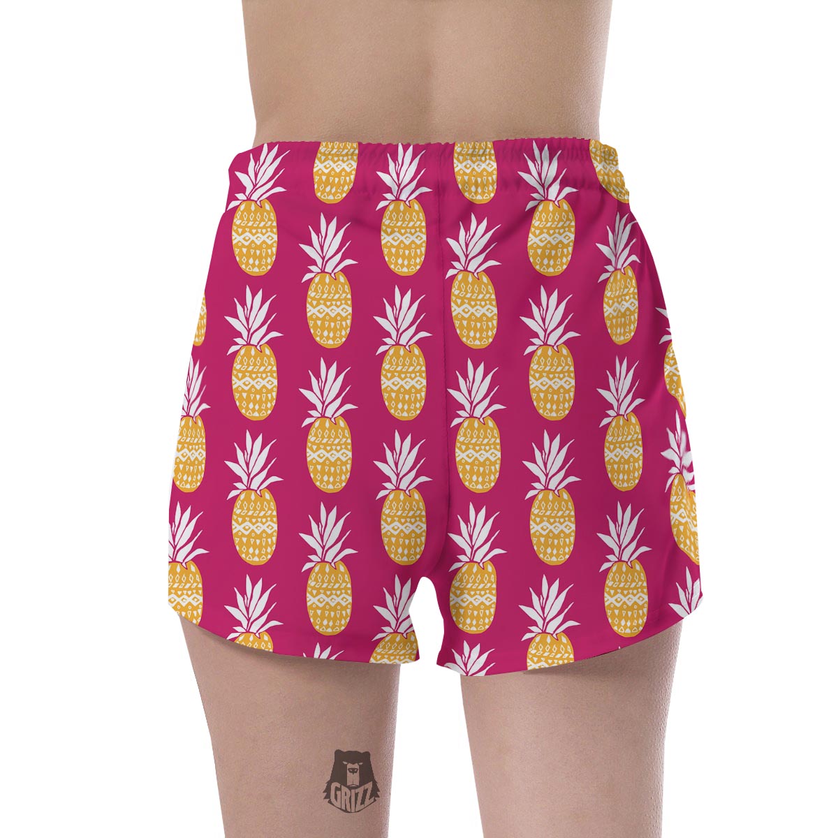 Aztec Hawaiian Pineapple Print Women's Shorts-grizzshop