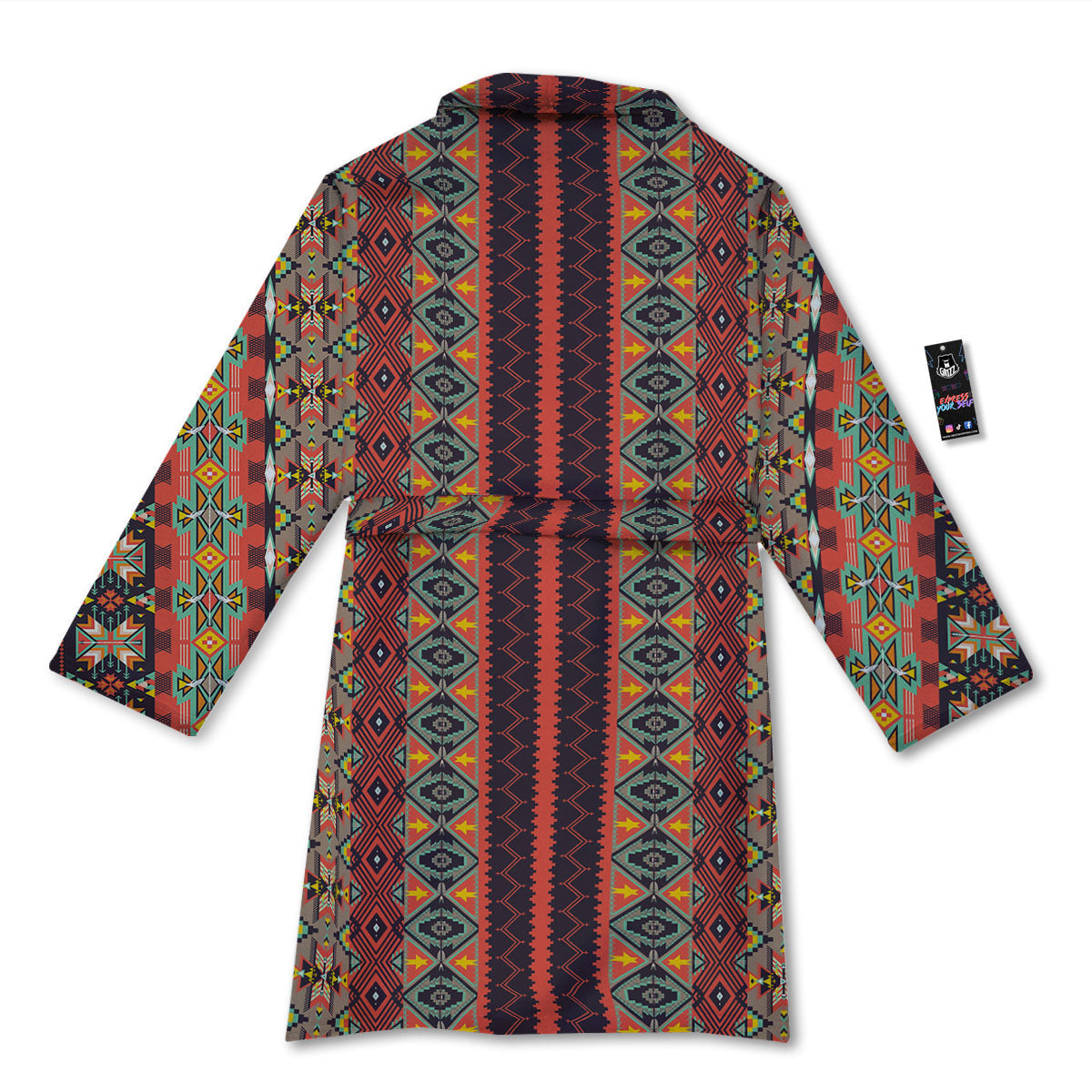 Aztec Native Tribal Print Pattern Bathrobe-grizzshop
