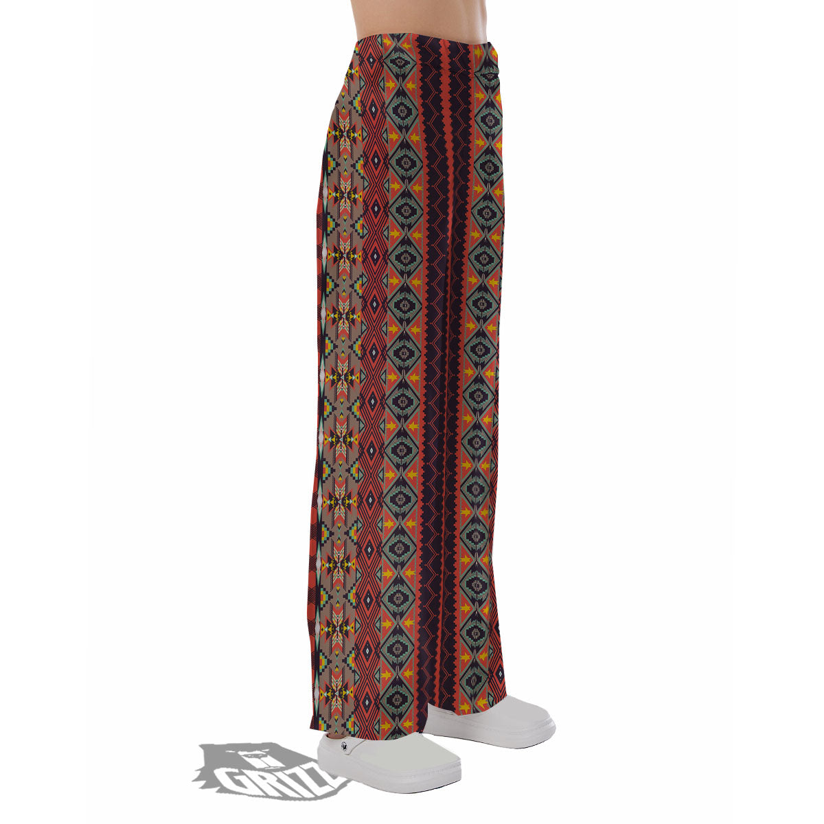 Aztec Native Tribal Print Pattern Pajama Pants-grizzshop