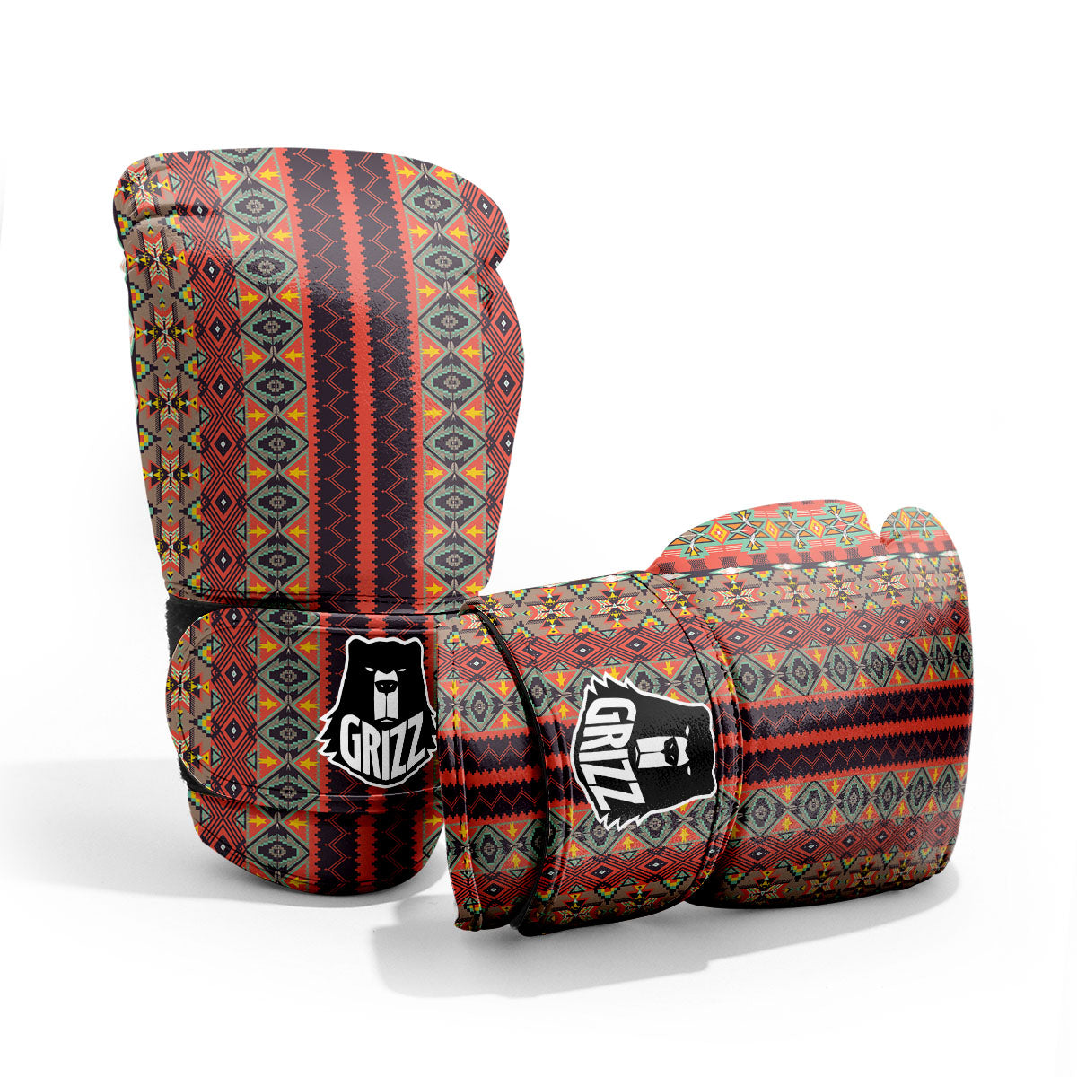 Aztec Native Tribal Print Pattern Pro Boxing Glove