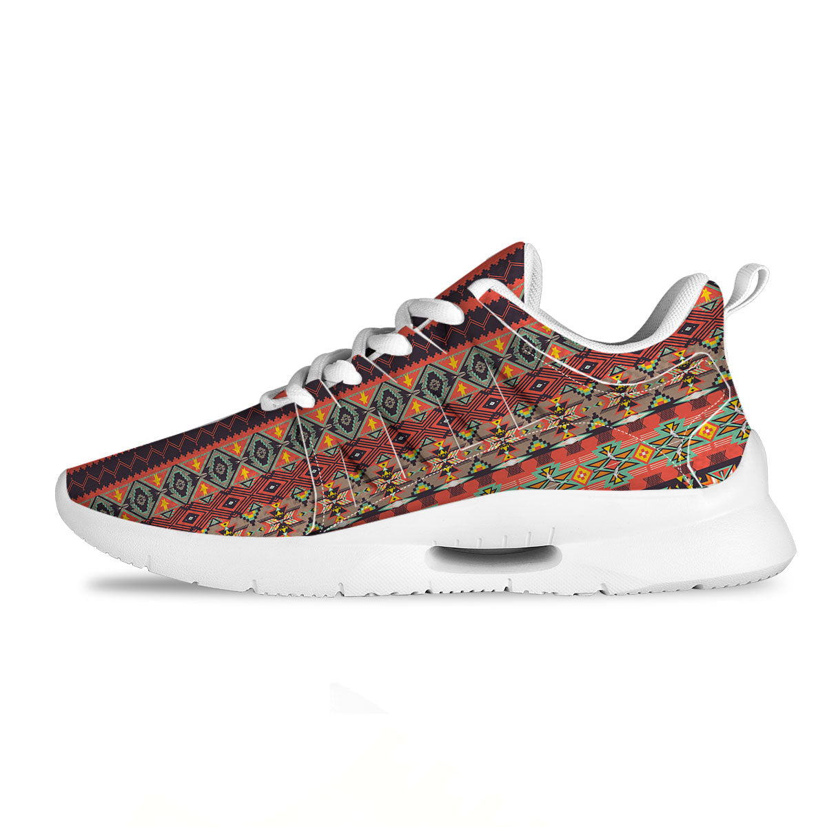 Aztec Native Tribal Print Pattern Tennis Shoes-grizzshop