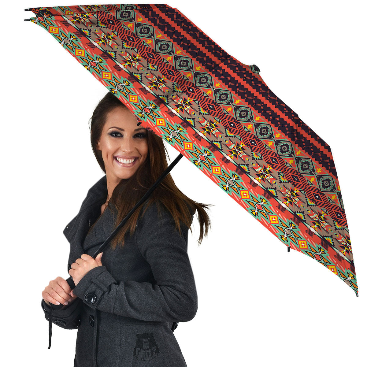 Aztec Native Tribal Print Pattern Umbrella-grizzshop