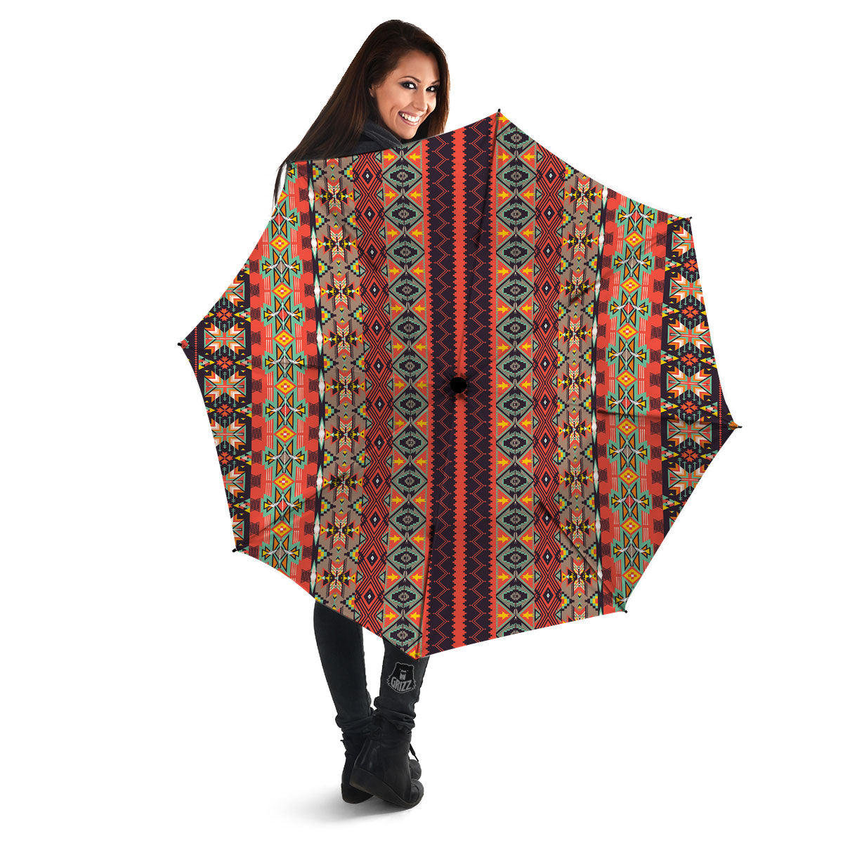 Aztec Native Tribal Print Pattern Umbrella-grizzshop