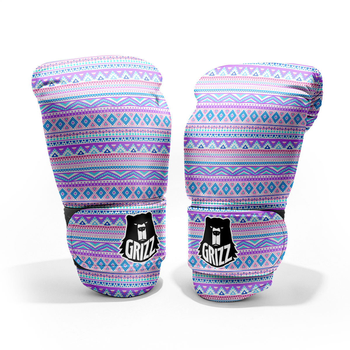 Aztec Pink And Pastel Print Pattern Pro Boxing Glove