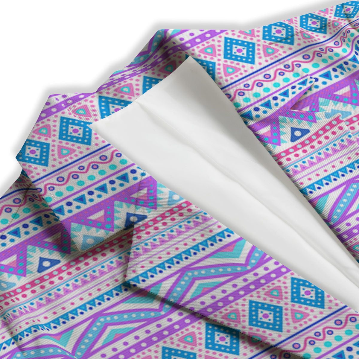 Aztec Pink And Pastel Print Pattern Women's Blazer-grizzshop