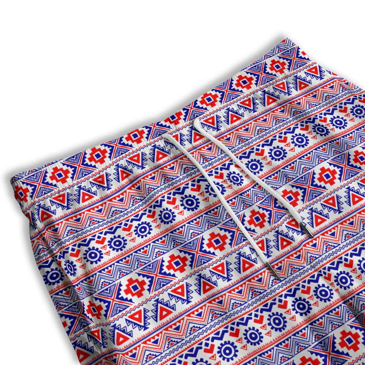 Aztec Red And Blue Print Pattern Men's Athletic Shorts