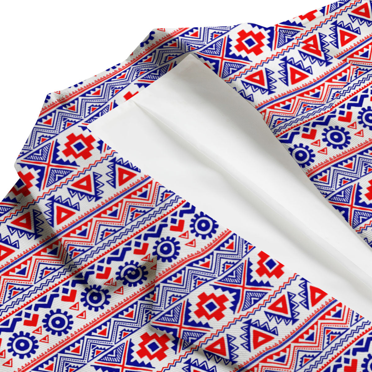 Aztec Red And Blue Print Pattern Men's Blazer-grizzshop