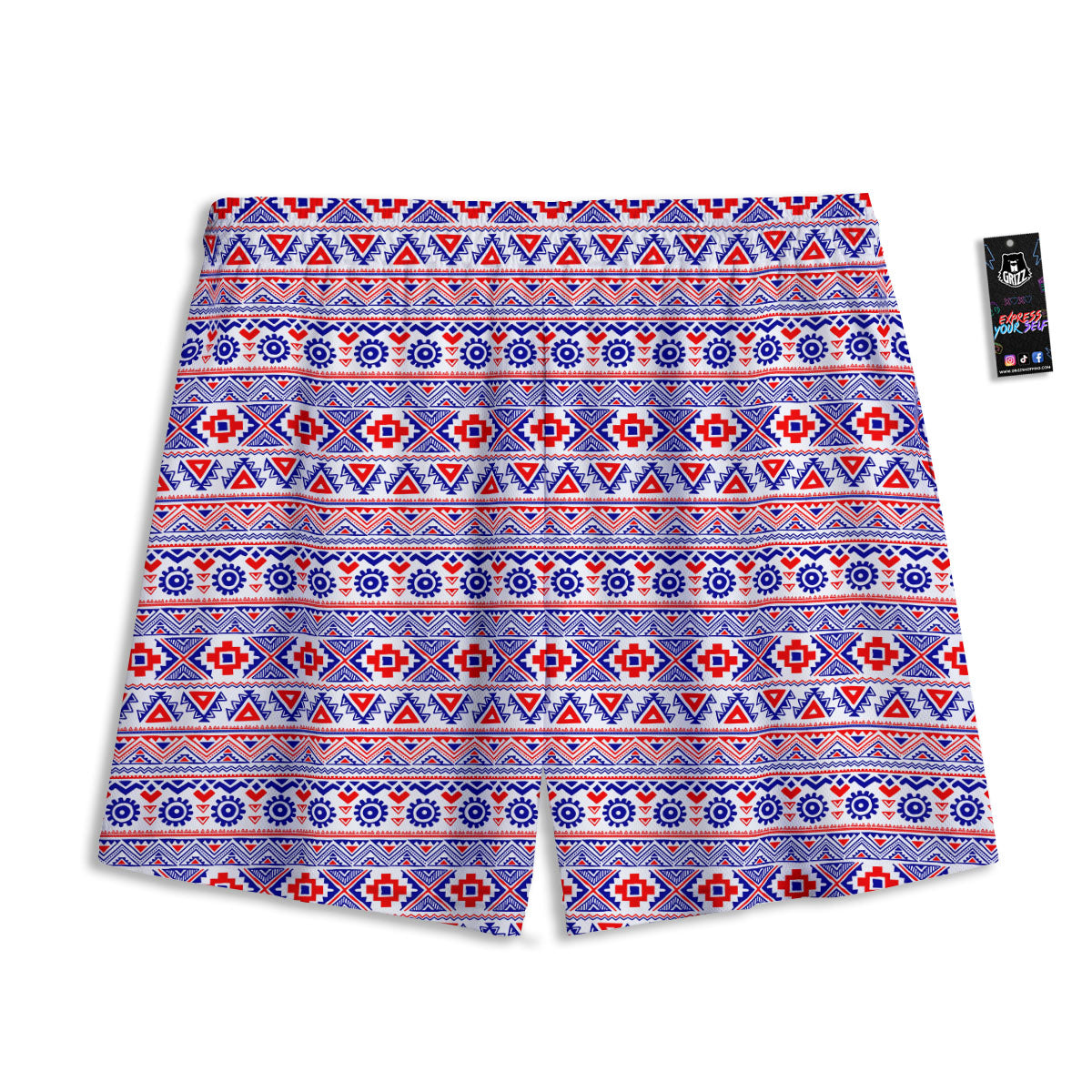 Astronaut Skull Digital Glitch Print Mesh Shorts