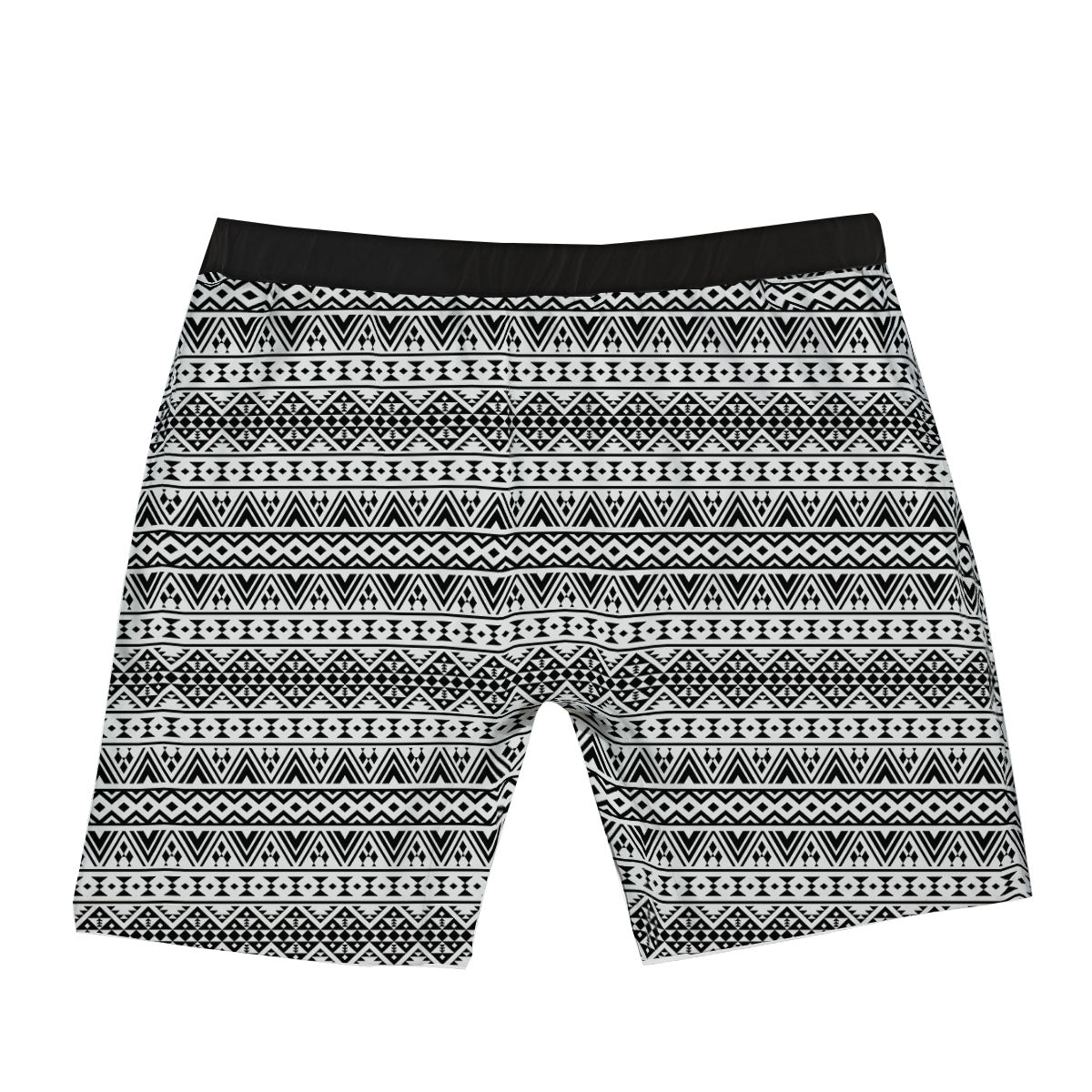 Aztec Texture White And Black Print Pattern Boxer Briefs-grizzshop