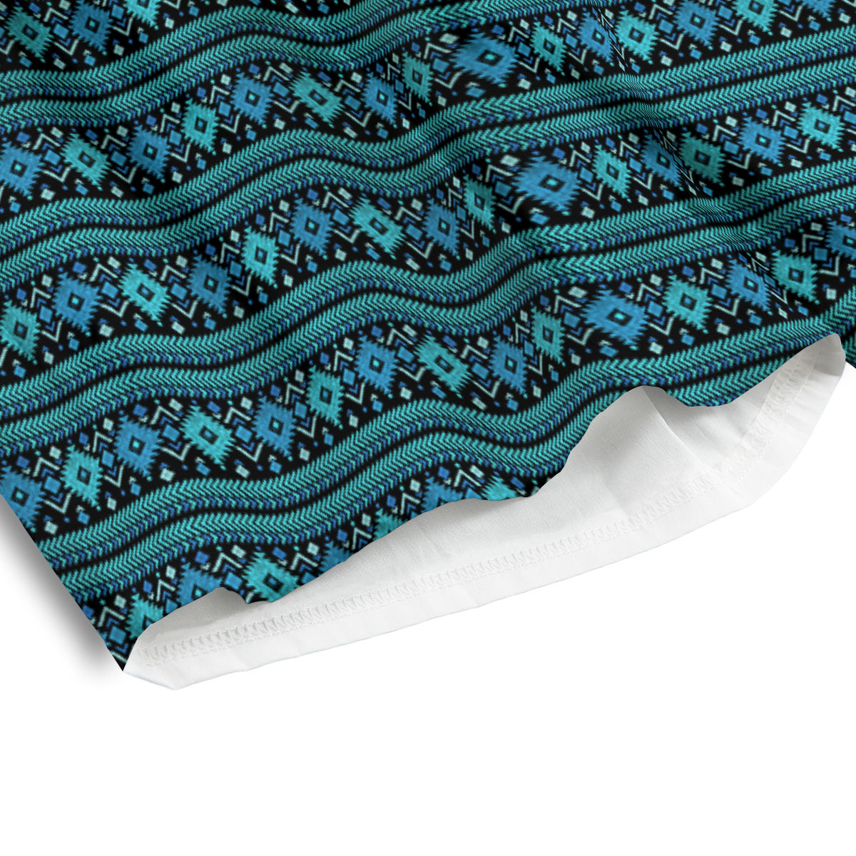 Aztec Tribal Blue Native Print Pattern Men's Athletic Shorts