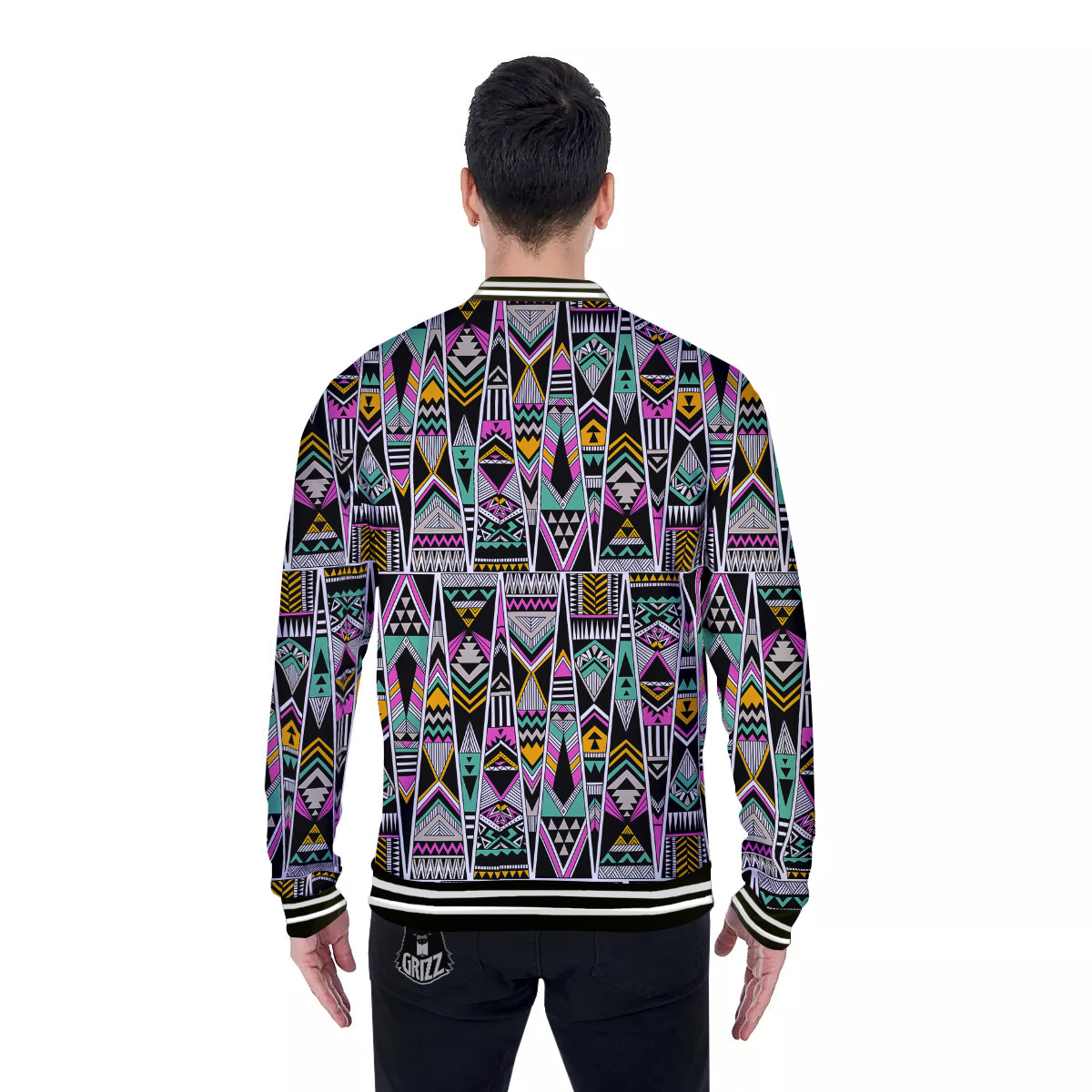 Aztec Tribal Vintage Print Pattern Baseball Jacket-grizzshop