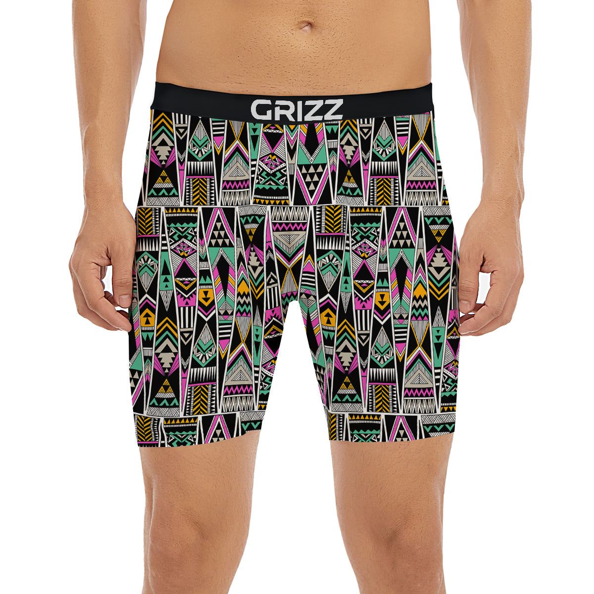 Aztec Tribal Vintage Print Pattern Boxer Briefs-grizzshop