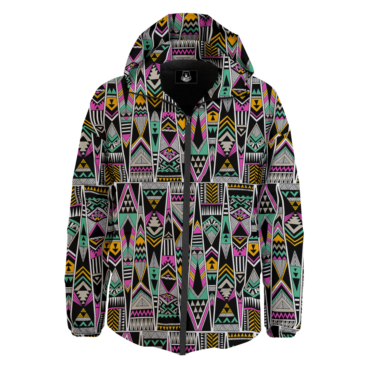 Aztec Tribal Vintage Print Pattern Down Jacket-grizzshop