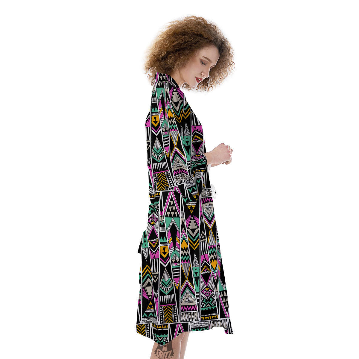 Aztec Tribal Vintage Print Pattern Kimono-grizzshop