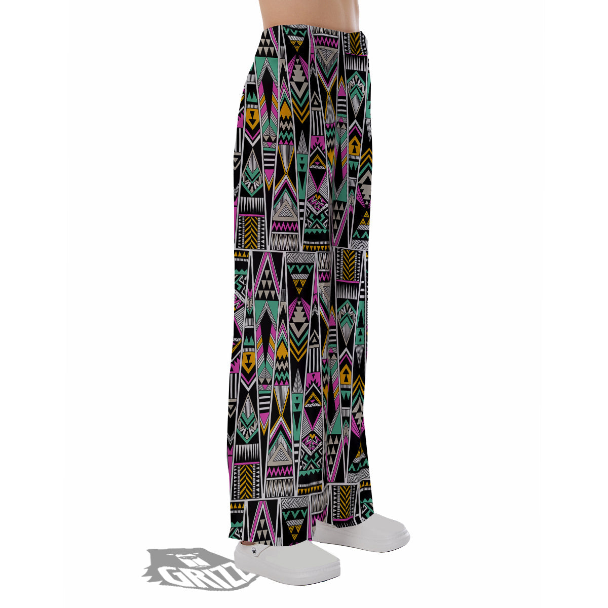 Aztec Tribal Vintage Print Pattern Pajama Pants-grizzshop