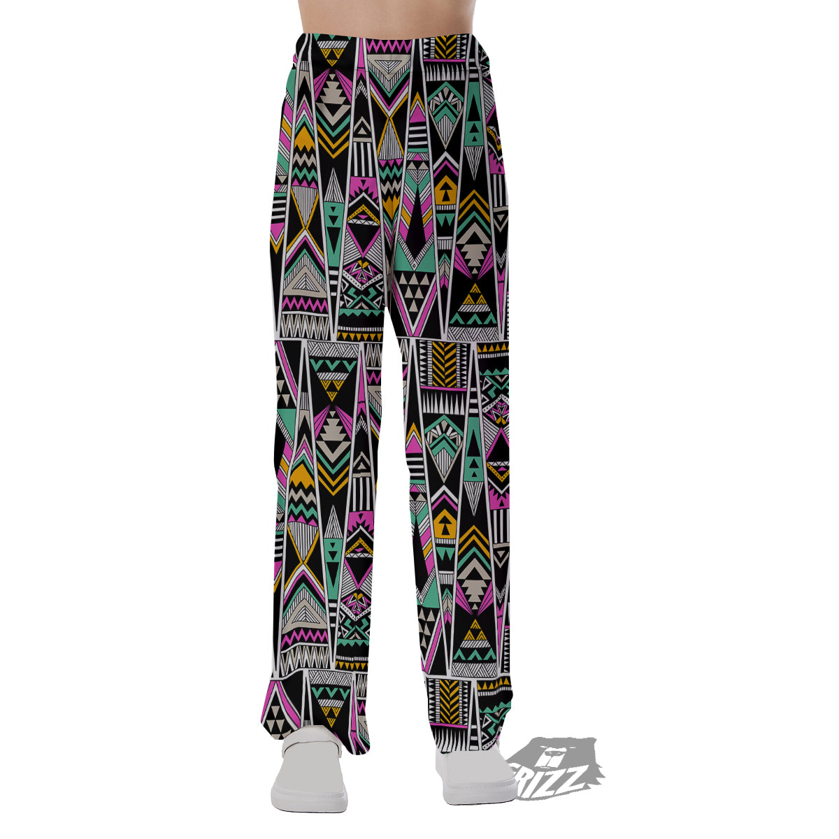 Aztec Tribal Vintage Print Pattern Pajama Pants-grizzshop