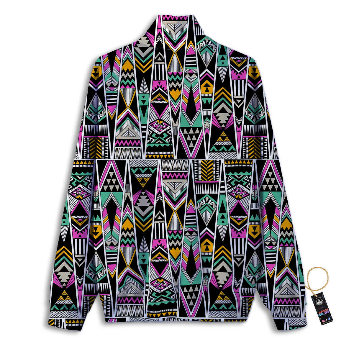Aztec Tribal Vintage Print Pattern Track Jacket-grizzshop