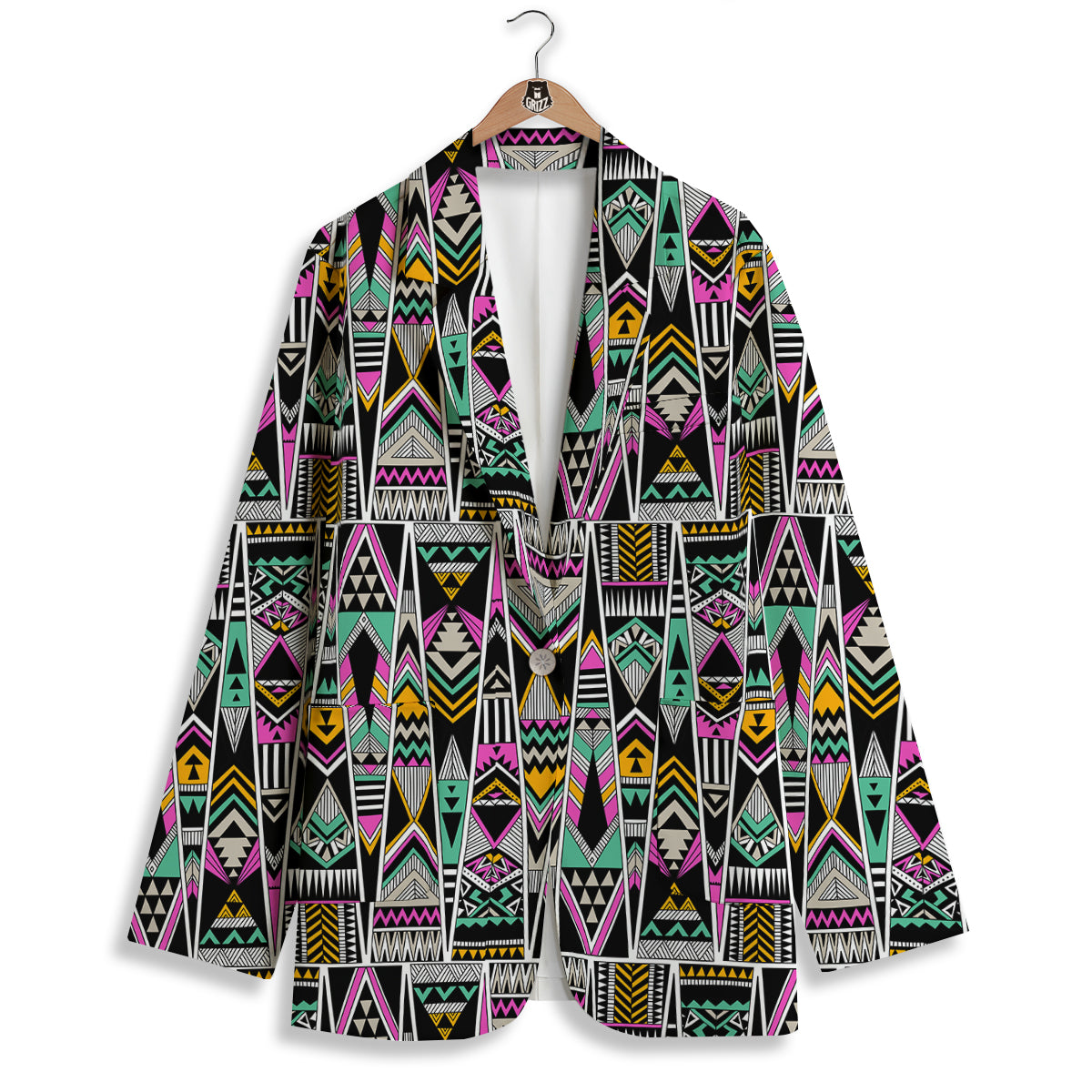 Aztec Tribal Vintage Print Pattern Women's Blazer-grizzshop