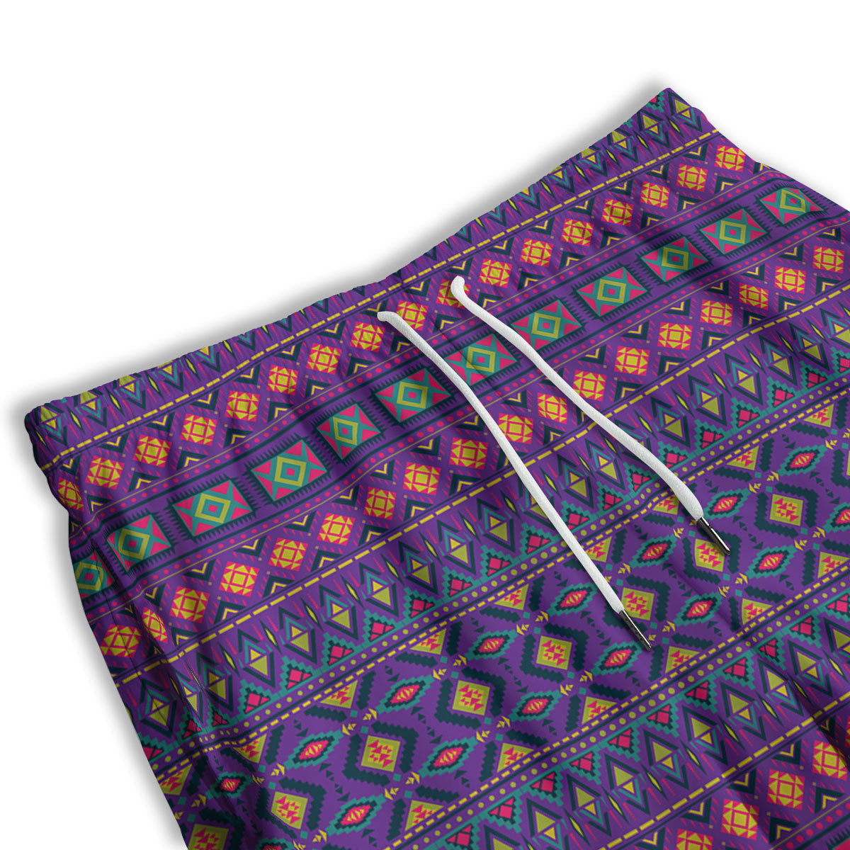 Aztec Trippy Neon Ethnic Print Men's Athletic Shorts