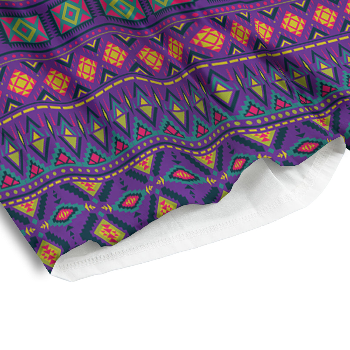Aztec Trippy Neon Ethnic Print Men's Athletic Shorts