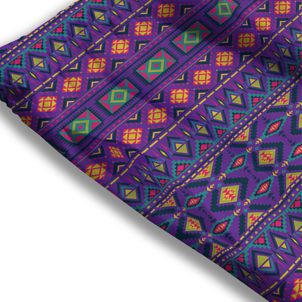 Aztec Trippy Neon Ethnic Print Mesh Shorts