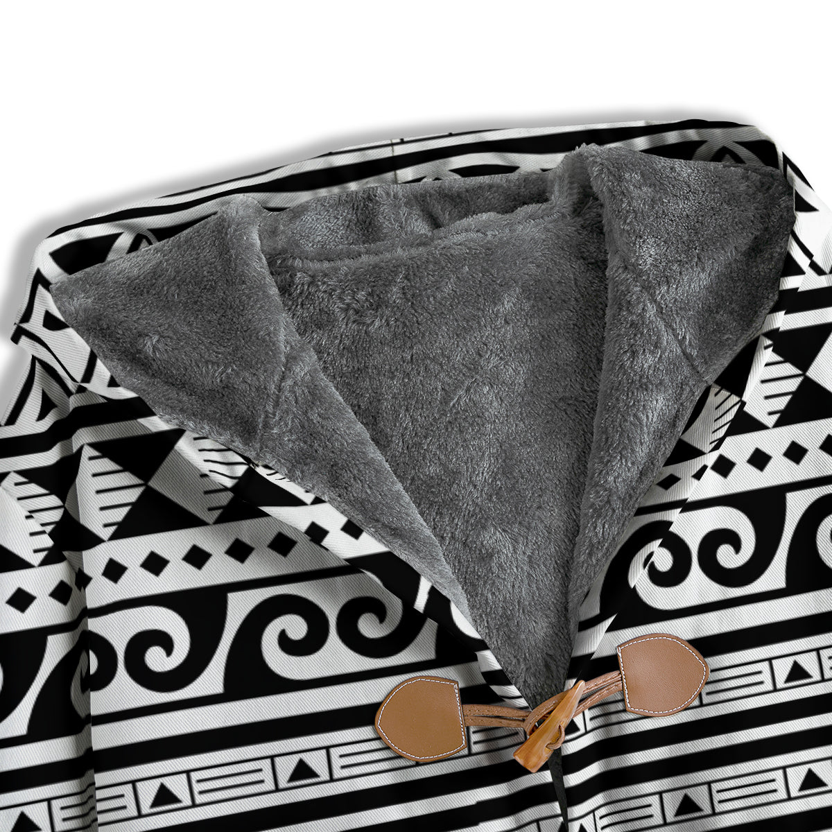 Aztec White And Black Print Pattern Men's Windbreaker Jacket-grizzshop