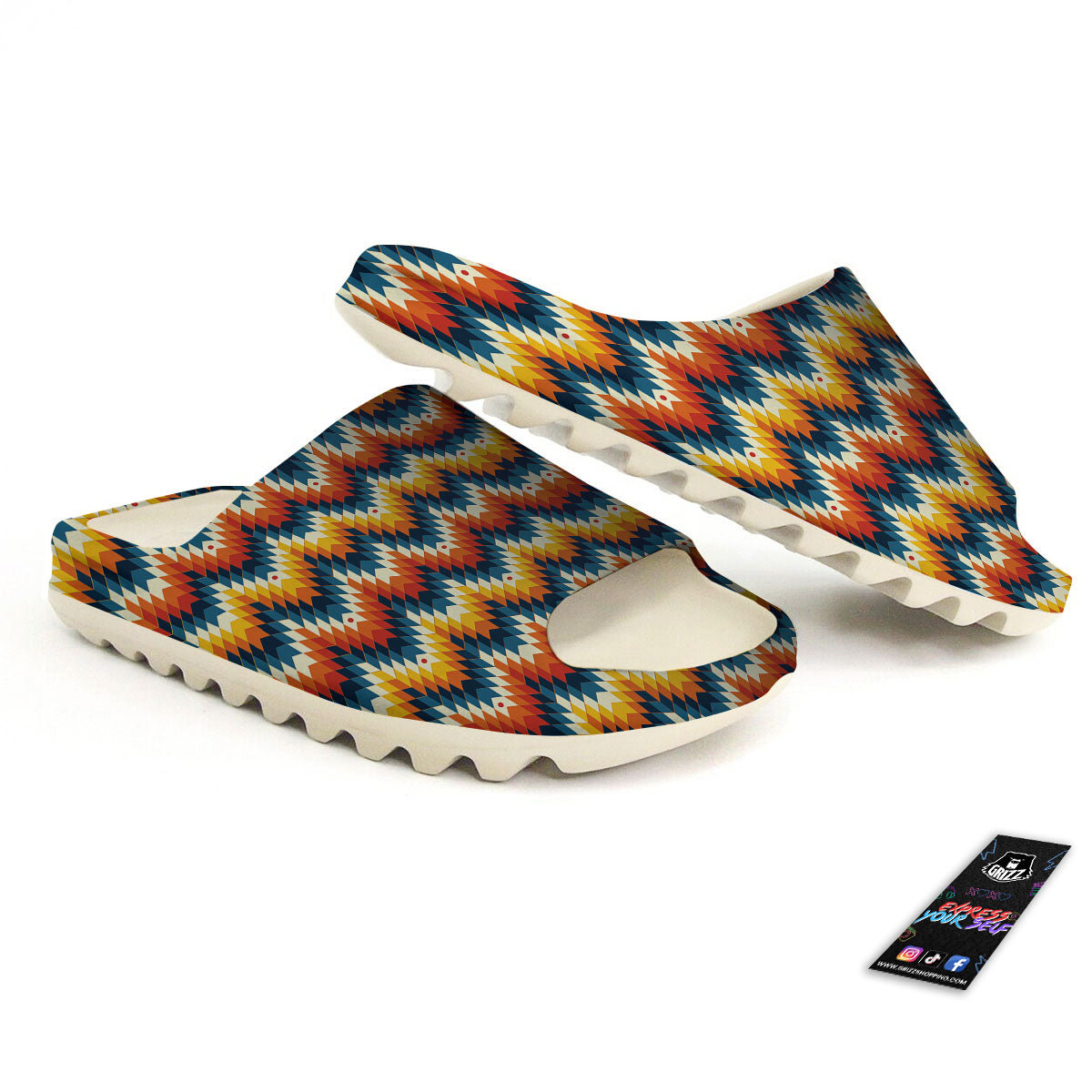 Aztec American Print Pattern Sandals-grizzshop