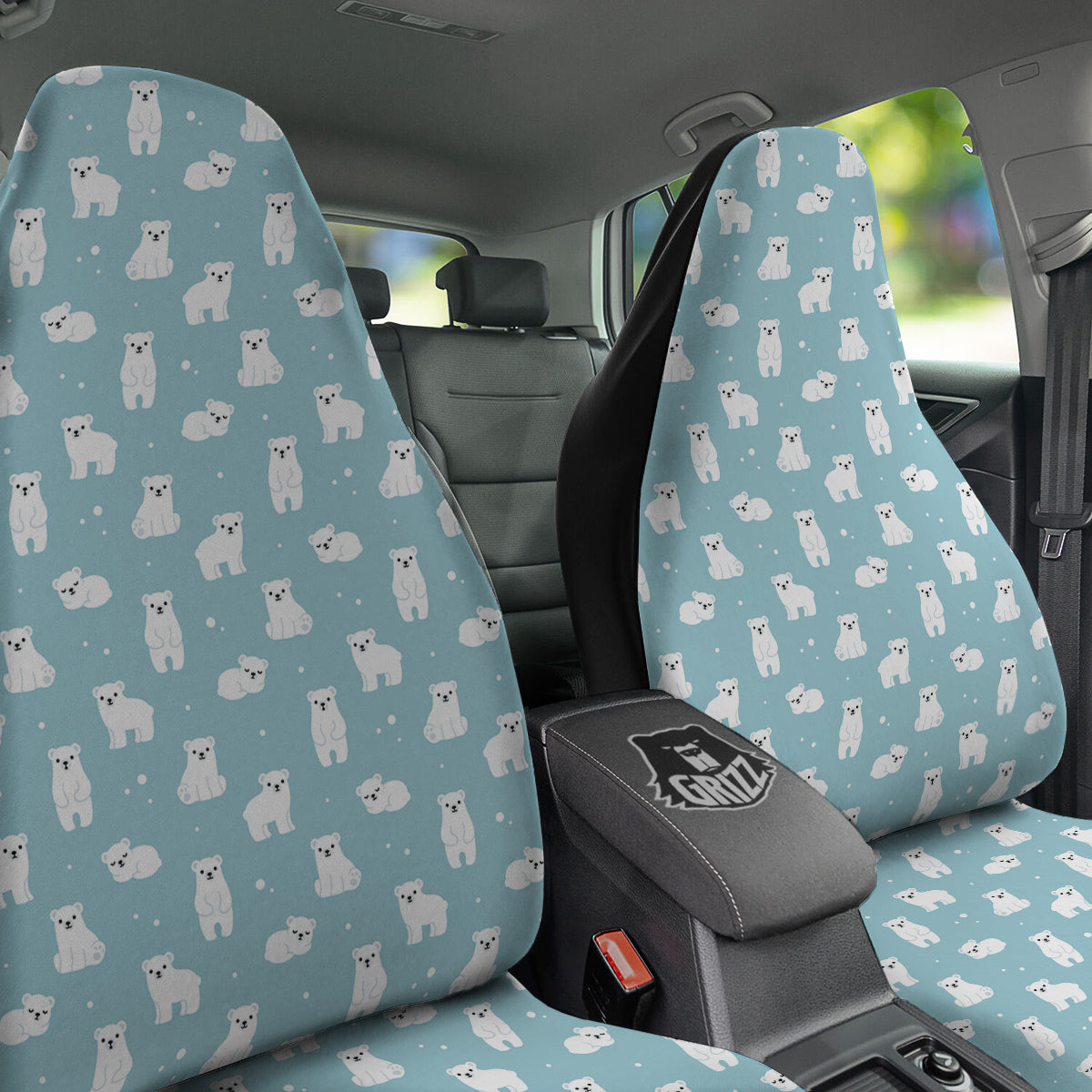 Baby Bear Cartoon Cute Print Pattern Car Seat Covers-grizzshop