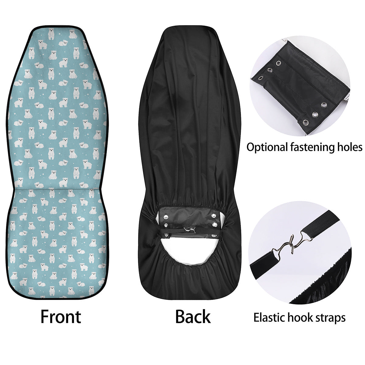 Baby Bear Cartoon Cute Print Pattern Car Seat Covers-grizzshop