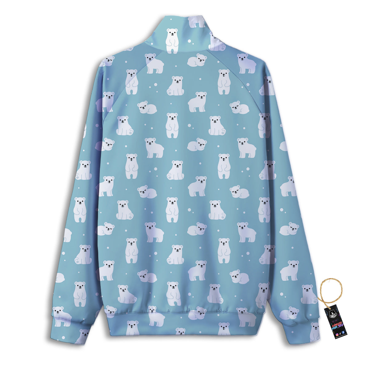 Baby Bear Cartoon Cute Print Pattern Track Jacket-grizzshop