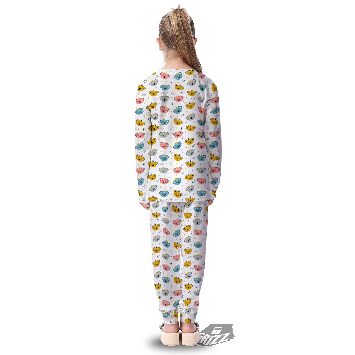Baby Bear Colorful Cartoon Print Pattern Kid's Pajamas-grizzshop