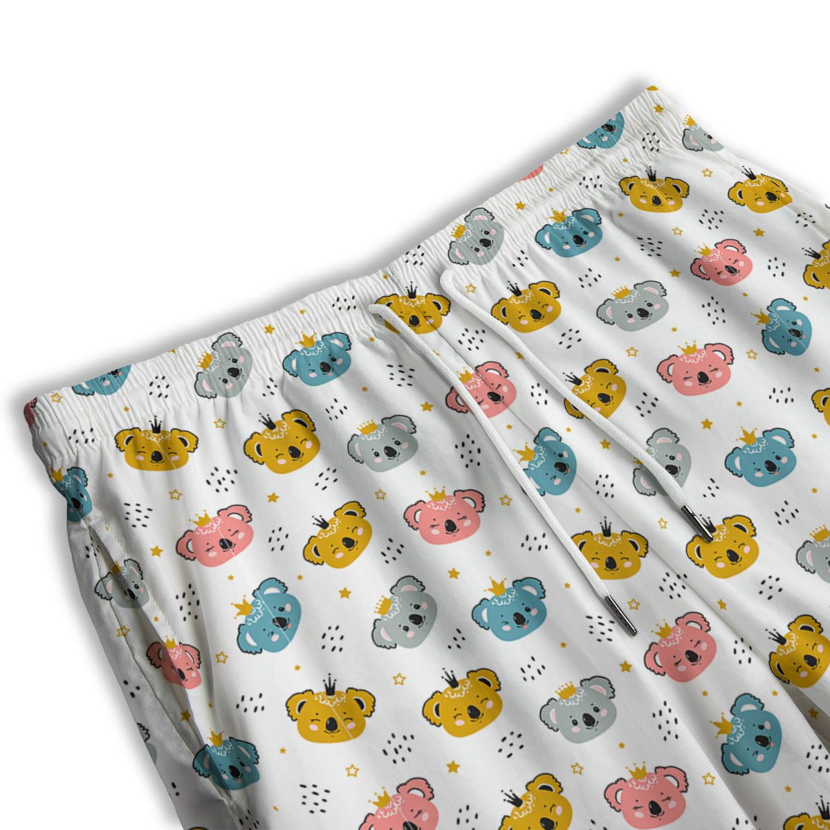 Baby Bear Colorful Cartoon Print Pattern Men's Athletic Shorts