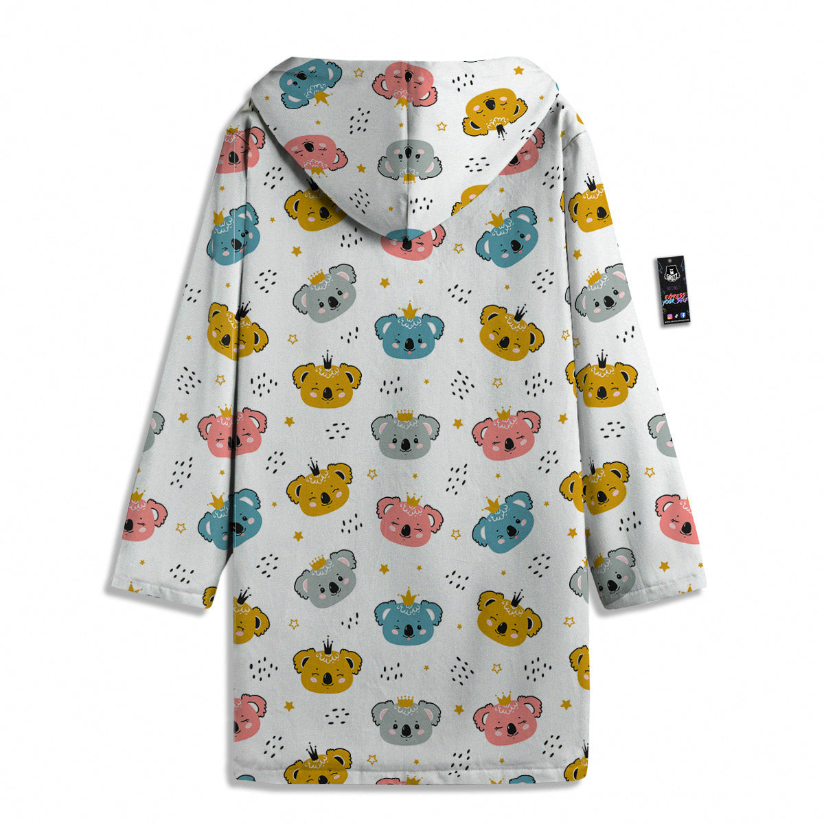 Baby Bear Colorful Cartoon Print Pattern Men's Windbreaker Jacket-grizzshop